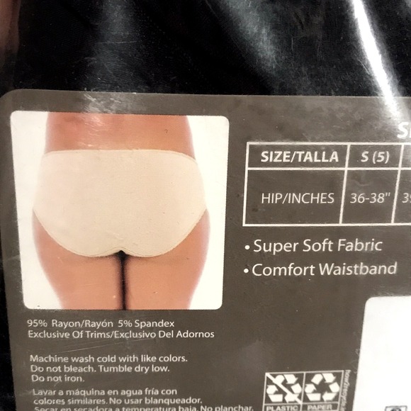 Secret Treasures Maternity Panty Size S Black Beige Super Soft Fabric 2 Pack - Picture 3 of 4
